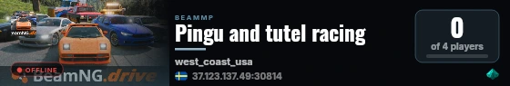 Pingu and tutel racing live status badge