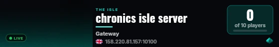 chronics isle server live status badge