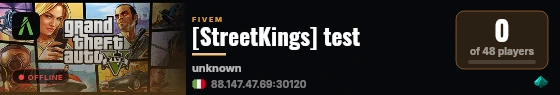[StreetKings] test live status badge