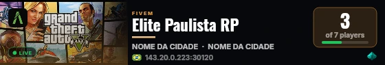 Elite Paulista RP live status badge