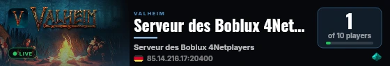 Serveur des Boblux 4Netplayers live status badge