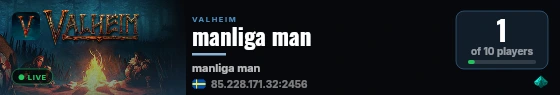 manliga man live status badge