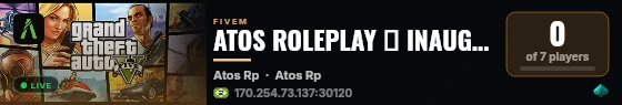ATOS ROLEPLAY ➙ INAUGURAÇÃO 01 DE NOVEMBRO! live status badge