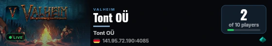 Tont OÜ live status badge