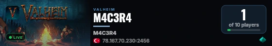 M4C3R4 live status badge