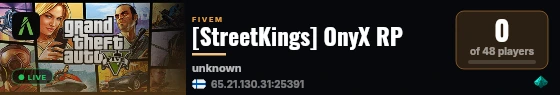 [StreetKings] OnyX RP live status badge