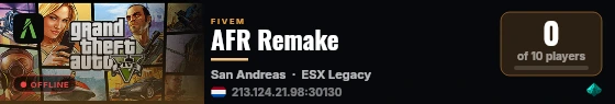 AFR Remake live status badge