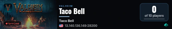 Taco Bell live status badge
