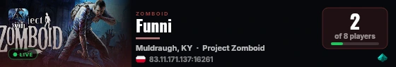 Funni live status badge