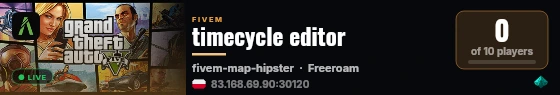 timecycle editor live status badge