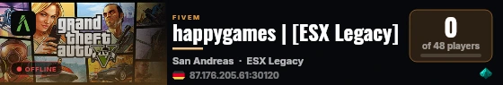 happygames | [ESX Legacy] live status badge