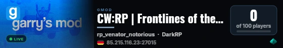CW:RP | Frontlines of the Republic | AG live status badge