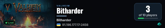 Bitharder live status badge