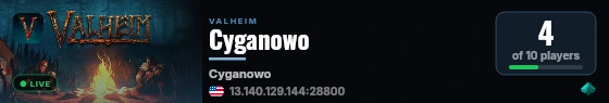 Cyganowo live status badge