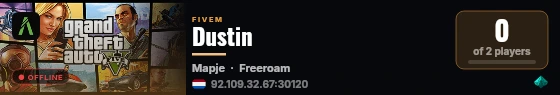 Dustin live status badge