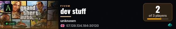 dev stuff live status badge