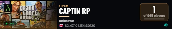 CAPTIN RP live status badge