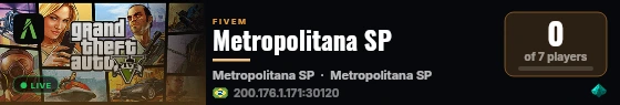 Metropolitana SP live status badge