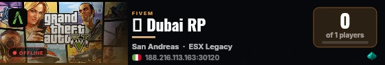 ⭐ Dubai RP live status badge