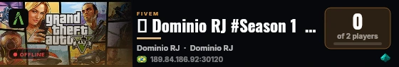 🌴 Dominio RJ #Season 1  🌴 |  🚀🚀 A NOVA E MELHOR TEMA RJ 🚀🚀 live status badge