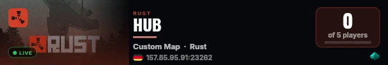 HUB live status badge