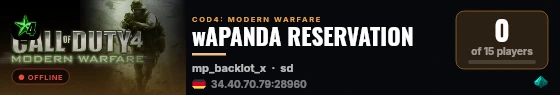 wAPANDA RESERVATION live status badge