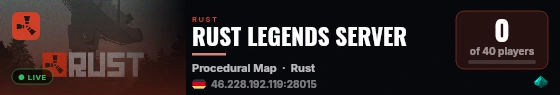 RUST LEGENDS SERVER live status badge
