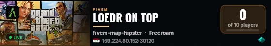 LOEDR ON TOP live status badge