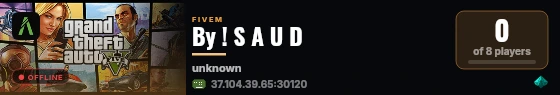 By ! S A U D live status badge