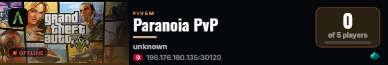 Paranoia PvP live status badge