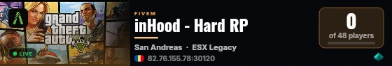 inHood - Hard RP live status badge