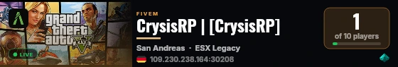 CrysisRP | [CrysisRP] live status badge