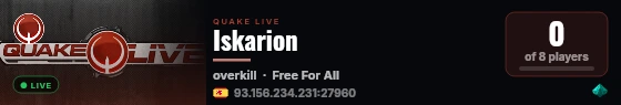 Iskarion live status badge