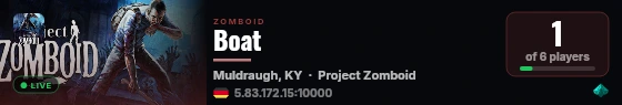 Boat live status badge