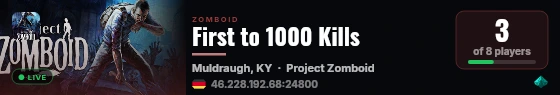 First to 1000 Kills live status badge