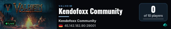 Kendofoxx Community live status badge