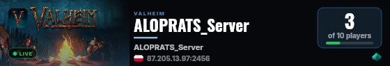 ALOPRATS_Server live status badge