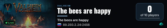 The bees are happy live status badge
