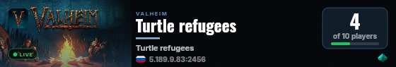 Turtle refugees live status badge