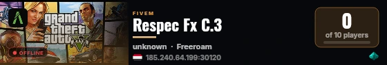 Respec Fx C.3 live status badge