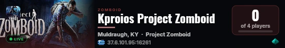Kproios Project Zomboid live status badge