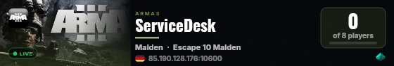 ServiceDesk live status badge