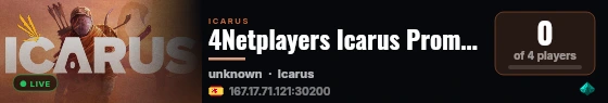 4Netplayers Icarus PrometheusEsp live status badge