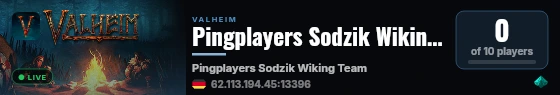 Pingplayers Sodzik Wiking Team live status badge