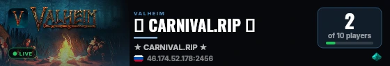 ★ CARNIVAL.RIP ★ live status badge