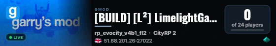 [BUILD] [L²] LimelightGaming.net | CityRP 2 | Build v4b1 live status badge