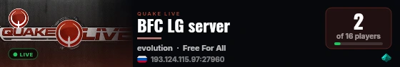 BFC LG server live status badge