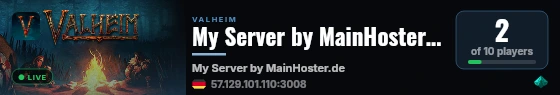 My Server by MainHoster.de live status badge