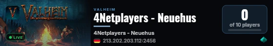 4Netplayers - Neuehus live status badge