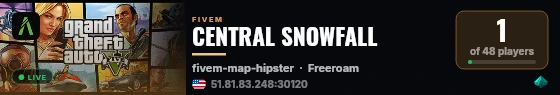 [QBCore Framework] Central SnowFall live status badge